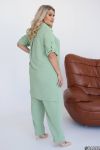 Весняно-літній костюм фісташка №100005 - фото 3