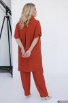 Весняно-літній костюм цегла №100008 - фото 2