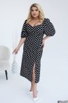 Сукня чорна в білий горох №100036 - фото 1