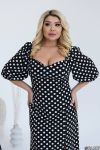 Сукня чорна в білий горох №100036 - фото 2