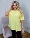 Крутезна оверсайз футболка лимон №100049 - фото 3