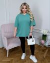 Крутезна оверсайз футболка м ята №100053 - фото 4