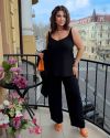 Стильний костюм трійка чорний №100126 - фото 1
