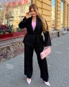 Костюм в стилі кімоно чорний №100137 - фото 1