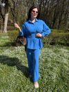 Костюм сорочка штани джинс №100280 - фото 4