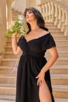 Сукня муслинова чорна №100689 - фото 4