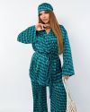 Костюм двійка з банданою смарагдовий №100936 - фото 4