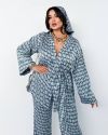 Костюм двійка з банданою блакитний №100937 - фото 4