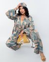 Костюм двійка з банданою бірюзовий №100940 - фото 4