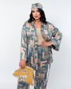 Костюм двійка з банданою бірюзовий №100940 - фото 6