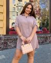 Легка літня сукня сорочка з мусліну мокко №101014 - фото 2