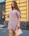 Легка літня сукня сорочка з мусліну мокко №101014 - фото 4