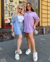 Легка літня сукня сорочка з мусліну блакитна №101017 - фото 7