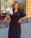 Сукня довга у стилі бохо шоколадна №101021 - фото 7