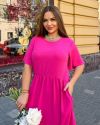 Сукня довга у стилі бохо малінова №101022 - фото 2