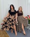 Спідниця на запах з трикотажу леопардова №101056 - фото 1