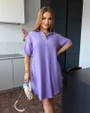 Стильна сукня-сорочка бузок №101162 - фото 6