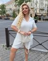 Прогулянковий костюм білий №101305 - фото 3
