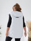 Жилетка жіноча демі синтепонова батал з капюшоном №101535 - фото 4
