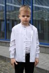 Стильний костюм зі льна білий+чорний №101554 - фото 2