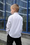 Стильний костюм зі льна білий+чорний №101554 - фото 3