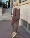 Стильний спорт костюм з вишивкою мокко №102065 - фото 4