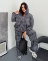 Спорт костюм з велюру мармуру графіт №102159 - фото 1