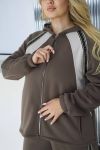 Бомбезний капучино костюм з ефектним дизайнерським декором лампасом №102238 - фото 4