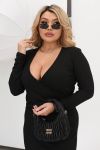 Стильна базова сукня чорна №102370 - фото 3