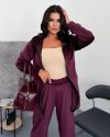 Стильний та комфортний костюм марсала із м’якого велюру №102769 - фото 4