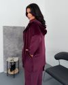 Стильний та комфортний костюм марсала із м’якого велюру №102769 - фото 6
