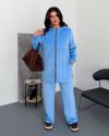 Стильний та комфортний костюм блакитний із м’якого велюру №102770 - фото 5