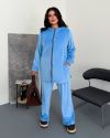 Стильний та комфортний костюм блакитний із м’якого велюру №102770 - фото 6