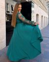 Сукня на запах зелена №102892 - фото 4