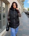 Жилетка чорна з з amp;#039;ємним капюшоном №102916 - фото 5