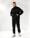 Чоловічий чорний костюм з тринитки на флісі №102926 - фото 1