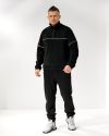 Чоловічий чорний костюм з тринитки на флісі №102926 - фото 4