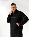Чоловічий чорний костюм з тринитки на флісі №102926 - фото 5
