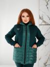 Теплий жіночий костюм зелений №103013 - фото 10