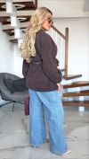Кардиган альпака шоколад №103079 - фото 3