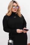 Стильна сукня на флісі чорна №103224 - фото 2