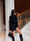 Ідеальна чорна сукня з акцентними плечима №103252 - фото 4