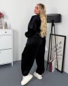 Стильний та комфортний костюм вільного крою чорний №103427 - фото 2