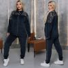 Смарагдовий велюровий костюм +паетка на велюрі №103432 - фото 1