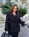 Пальто чорне, яке створює дорогий, бездоганний, стильний образ з першого погляду №103472 - фото 1