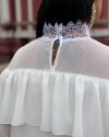 Сукня вільного крою, довжини міді біла №103483 - фото 4