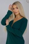 Сукня в рубчик смарагдова №103607 - фото 6