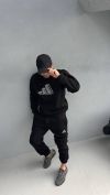 Чоловічий костюм чорний, який поєднав у собі тепло, комфорт та сучасний дизайн №103636 - фото 1