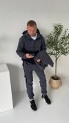 Чоловічий костюм трійка графітовий №103639 - фото 4