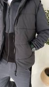 Чоловічий костюм трійка графітовий №103639 - фото 10
